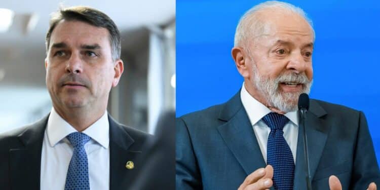 Flávio Bolsonaro e Lula Fotos: Andressa Anholete/Agência Senado // Ricardo Stuckert/PR