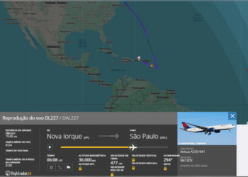 Foto: Reprodução/ FlightRadar24