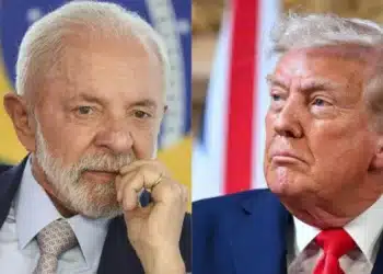 Presidente Luiz Inácio Lula da Silva à esquerda e presidente Donald Trump à direita  • Montagem CNN