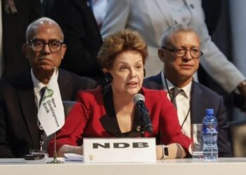 Dilma Rousseff assumiu a presidência do Novo Banco de Desenvolvimento do Brics em 2023. (Foto: MARCO LONGARI/EFE/EPA/POOL)