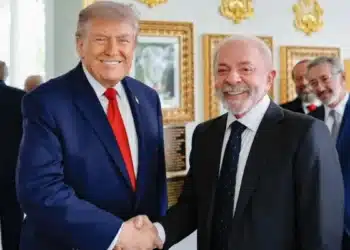 Donald Trump e Luiz Inácio Lula da Silva na Casa Branca, durante encontro no dia 7 de maio  • Instagram/@lulaoficial