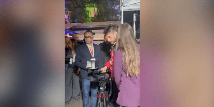 Cinegrafista foi expulso do debate após agredir jornalista  • Reprodução/Rádio Bandeirantes