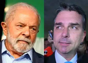 O presidente da República, Luiz Inácio Lula da Silva; e o senador Flávio Bolsonaro (PL-RJ) (Marcelo Camargo/Agência Brasil/Ton Molina/Agência Senado/Divulgação)
