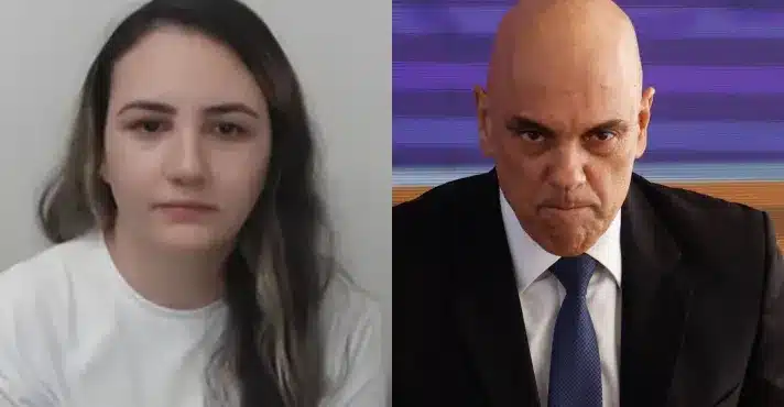 A cabeleireira Debora dos Santos e o ministro do STF Alexandre de Moraes | Foto: Montagem sobre reproduçao/Redes sociais