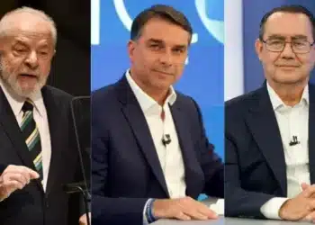 Os candidatos à Presidência da República: Lula (PT), Flávio Bolsonaro (PL) e Augusto Cury (Avante)
Imagem: Ed Jones/AFP e Manoella Mello/Globo