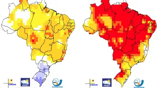Imagem retirada do documento "Painel El Niño", que representa a previsão climática sazonal por tercil • Créditos: Inmet/Painel El Niño