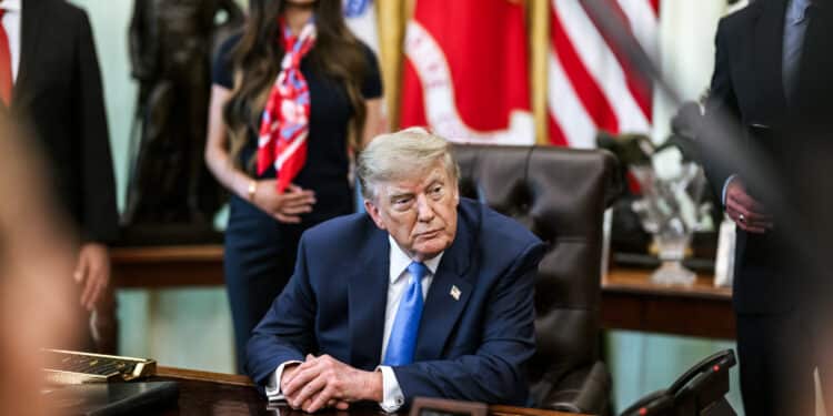 President Donald J. Trump signs an Executive Order regarding childhood vaccines in the Oval Office, Monday, August 10, 2026. (Official White House Photo by Molly Riley)