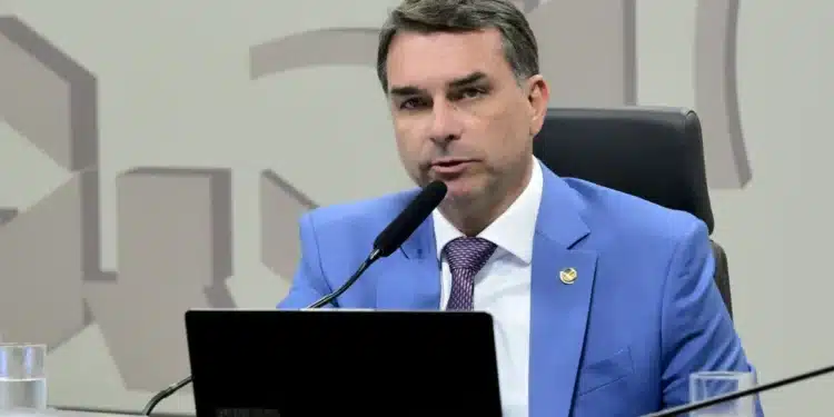O senador e pré-candidato à Presidência da República pelo PL, Flávio Bolsonaro  • Geraldo Magela/Agência Senado