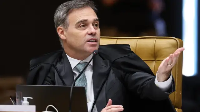 O ministro André Mendonça, durante sessão do STF (Alejandro Zambrana/STF)