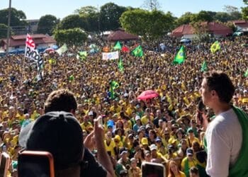 Nikolas Ferreira em ato no Amapá Foto: Reprodução Instagram Wess Guimarães