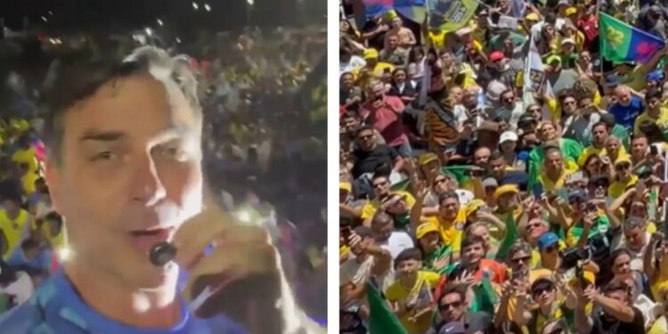 Flávio Bolsonaro foi aos três maiores colégios eleitorais do Nordeste a pouco mais de duas semanas do primeiro turno  (Redes sociais/Reprodução)