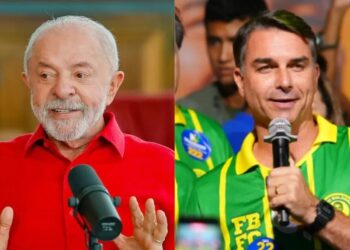 Lula e Flávio: candidatos tentam mobilizar o eleitor a tentar encerrar a disputa presidencial no primeiro turno (Ricardo Stuckert e Vittor Sales/Divulgação/.