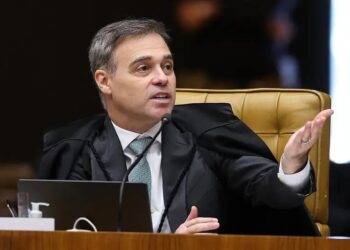 O ministro André Mendonça, durante sessão do STF (Alejandro Zambrana/STF)