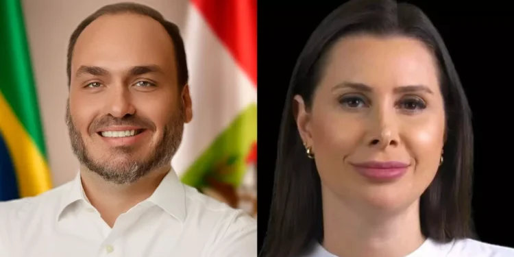 Carlos Bolsonaro (PL) e Carol de Toni (PL) concorrem ao Senado por Santa Catarina
Foto: Reprodução/Instagram