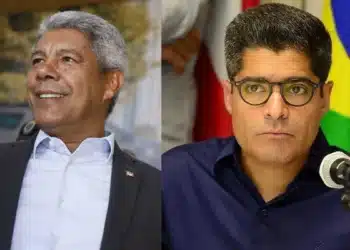 Governador da Bahia, Jerônimo Rodrigues (PT), à esquerda, e ACM Neto (União), ex-prefeito de Salvador, à direita  • Matheus Landim/GOVBA | Reprodução/Facebook