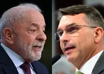 O presidente da República, Luiz Inácio Lula da Silva; e o senador Flávio Bolsonaro (PL-RJ) (Ton Molina/GettyImages | Saulo Cruz/Agência Senado)
