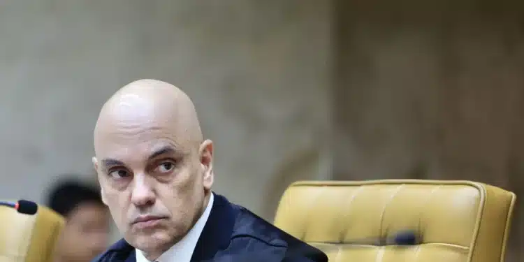 O ministro Alexandre de Moraes durante sessão plenária do STF  • Fellipe Sampaio/STF