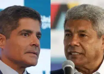 À esquerda, ACM Neto (União) e, à direita, Jerônimo Rodrigues (PT)  • União na Câmara | Thuane Maria/GOVBA