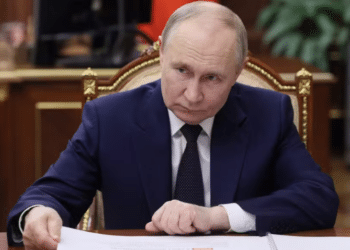 O presidente da Rússia, Vladimir Putin, fotografado na terça-feira no Kremlin — Foto: Gavriil Grigorov/AFP