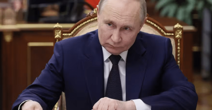 O presidente da Rússia, Vladimir Putin, fotografado na terça-feira no Kremlin — Foto: Gavriil Grigorov/AFP