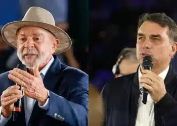 O presidente Luiz Inácio Lula da Silva (PT) e o senador Flávio Bolsonaro (PL-RJ)  • Ricardo Stuckert/PR / Estadão Conteúdo