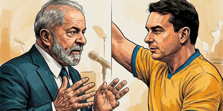 Lula e Flávio ilustração. Foto: Reprodução/ O Antagonista