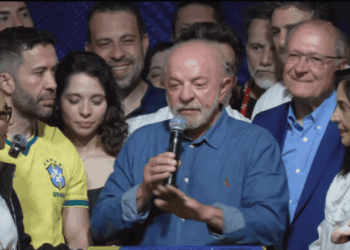 Lula discursa após ser reeleito | Foto: Reprodução/PT