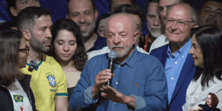 Lula discursa após ser reeleito | Foto: Reprodução/PT