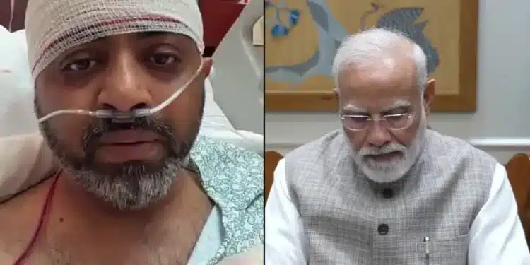 O PRIMEIRO-MINISTRO INDIANO NARENDRA MODI E O PILOTO INDIANO SMIT MACHCHHAR CONVERSANDO POR CHAMADA DE VÍDEO  • REUTERS