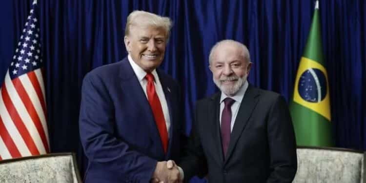 Trump e Lula durante encontro na Malásia em outubro do ano passado — Foto: Ricardo Stuckert / Presidência da República/ 26-10-2025