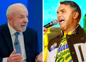 Segundo turno das eleições deste ano, entre Lula e Flávio Bolsonaro, ocorre no próximo dia 25
Montagem: Ricardo Stuckert/Reprodução – Arquivo; Campanha Flávio Bolsonaro/Reprodução – Arquivo