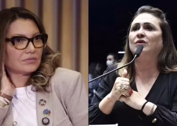 A primeira-dama Janja e a ex--senadora Kátia Abreu — Foto: Montagem O GLOBO