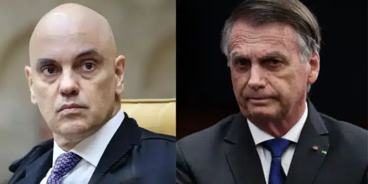 O ministro do STF Alexandre de Moraes e o ex-presidente Jair Bolsonaro (PL) • Fellipe Sampaio/STF | Ton Molina/STF