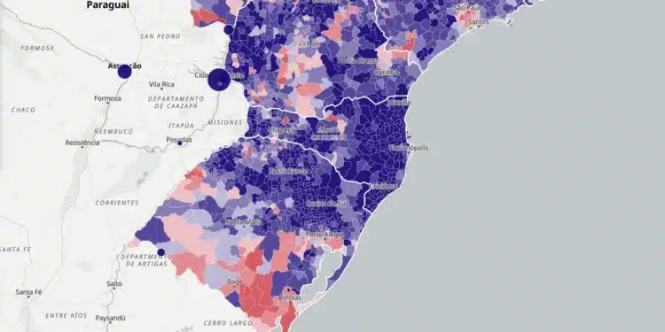 Votação na região Sul do Brasil, em que o deputado deseja implementar medida inconstitucional de separação  • Reprodução/CNN