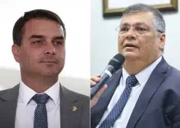 Flávio Bolsonaro e Flávio Dino — Foto: Montagem O GLOBO. Fotos: Pablo Jacob / Agência O Globo e Vinicius Loures/Câmara dos Deputados