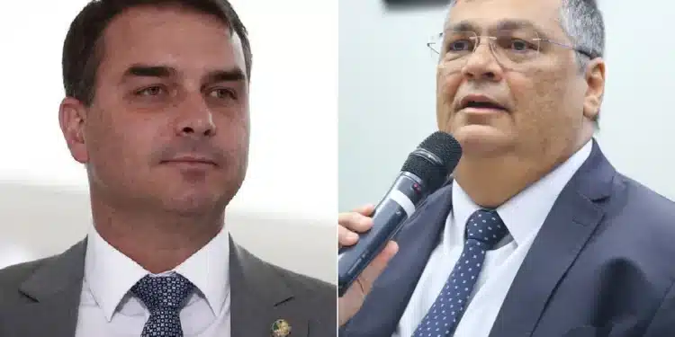 Flávio Bolsonaro e Flávio Dino — Foto: Montagem O GLOBO. Fotos: Pablo Jacob / Agência O Globo e Vinicius Loures/Câmara dos Deputados